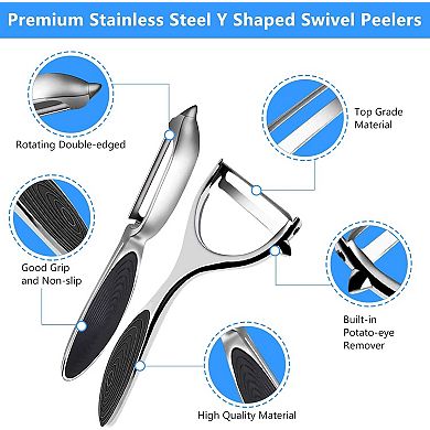 2-Piece Stainless Steel Vegetable & Fruit Peeler Set