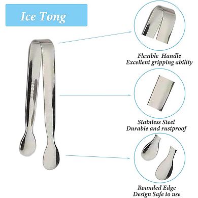 6-Piece Stainless Steel Mini Tongs