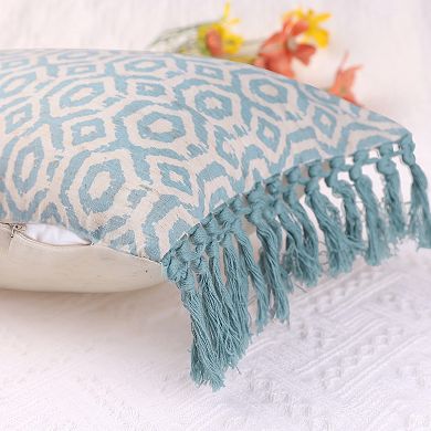 Printing Tropical Color Block Soft Throw Pillow Covers 2 Pcs 12" X 20"
