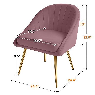 Accent Chair For Bedroom With Metal Legs