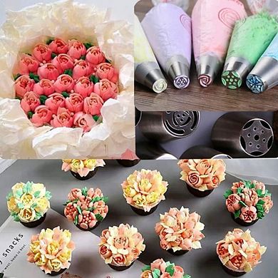 7-Piece Russian Flower Icing Piping Nozzles Set