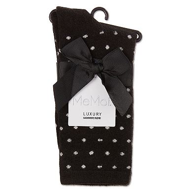 Women's Mini Dot Cashmere Crew Socks