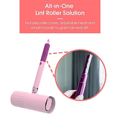 Useful Co Extendable Lint Roller 1 Lint Roller + 4 Refills For Clothes And Pet Hair Removal