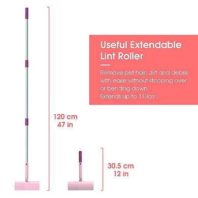 Useful Co Extendable Lint Roller 1 Lint Roller + 4 Refills For Clothes And Pet Hair Removal