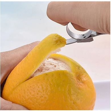 2-Piece Stainless Steel Orange Peeler Tool