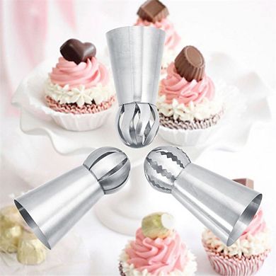 3-Piece Russian Ball Sphere Icing Nozzles Set