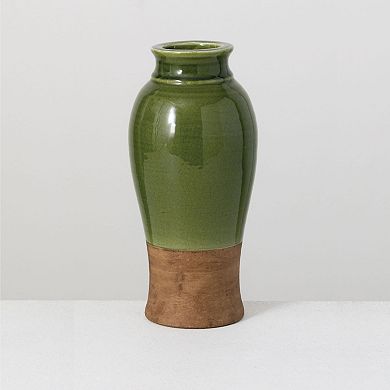 Sullivan's Contrast Glossed Curve Vase Table Decor