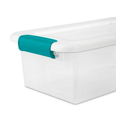 12-piece 6qt. Plastic Stackable Storage Box With Latching Lid