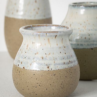 Sullivan's Two-Toned Speckle Vases Table Decor 3 pc Set