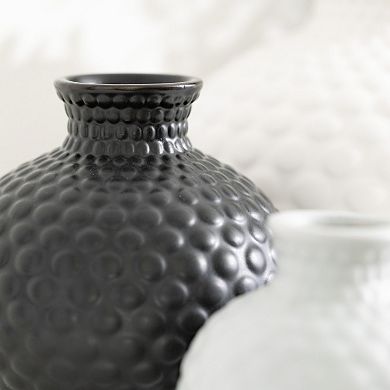 Sullivan's 3-pk. Embossed Dot Low Ball Vase Set