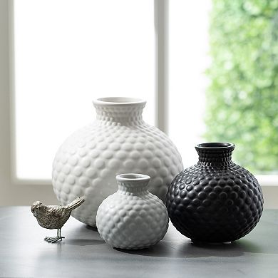 Sullivan's 3-pk. Embossed Dot Low Ball Vase Set