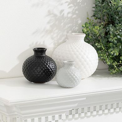 Sullivan's 3-pk. Embossed Dot Low Ball Vase Set