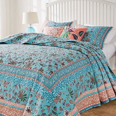 Greenland Home Fashions Audrey Turquoise Bedspread Set