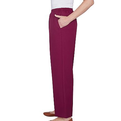 Petite Alfred Dunner Classic Elastic Midrise Pants