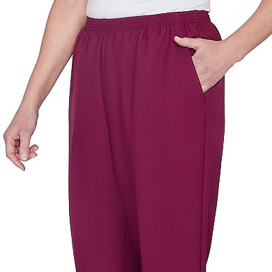 Petite Alfred Dunner Classic Elastic Midrise Pants