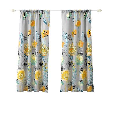 Greenland Home Fashions Watercolor Dream Set of 2 Window Curtain Panels