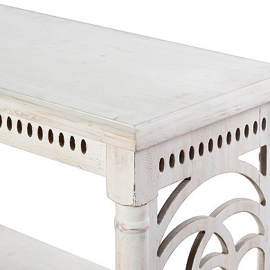Distressed Three Tier Console Table