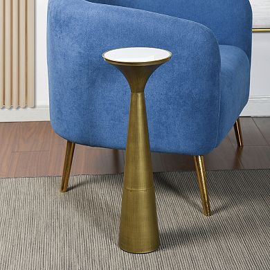 Spun Gold Marble Top Drinking Table
