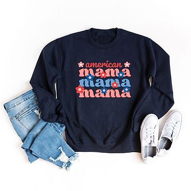 American Mama Smiley Face Sweatshirt