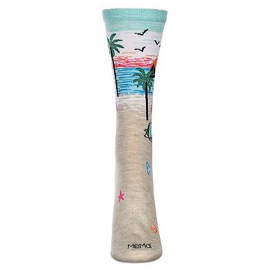 Women's Beach Rayon Crew Socks