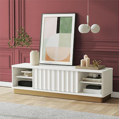 CosmoLiving by Cosmopolitan Rene Modern Scalloped TV Stand