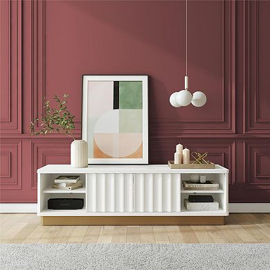 CosmoLiving by Cosmopolitan Rene Modern Scalloped TV Stand