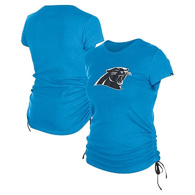 Women's New Era Blue Carolina Panthers Ruched Side T-Shirt