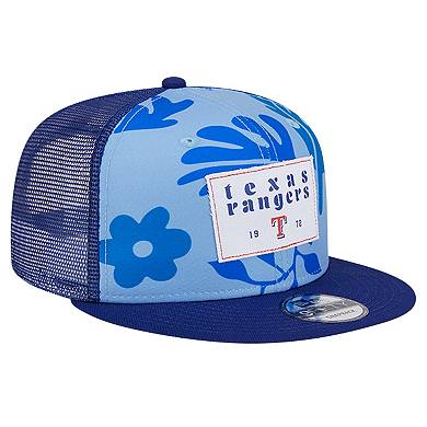 Men's New Era Royal Texas Rangers Bikini Bottom Trucker 9FIFTY Snapback Hat