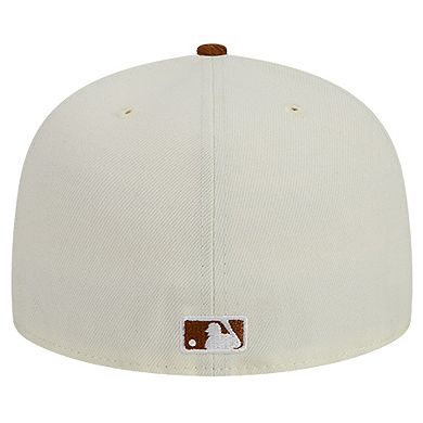 Men's New Era Cream Oakland Athletics Chrome Corduroy Visor 59FIFTY Fitted Hat