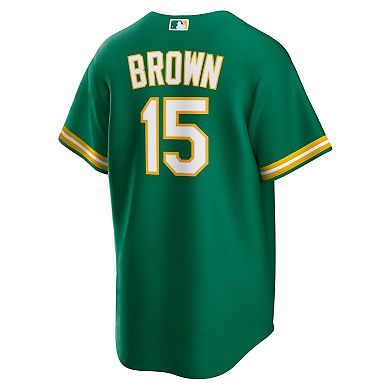 Men's Nike Seth Brown Kelly Green Oakland Athletics Alternate Replica Jersey