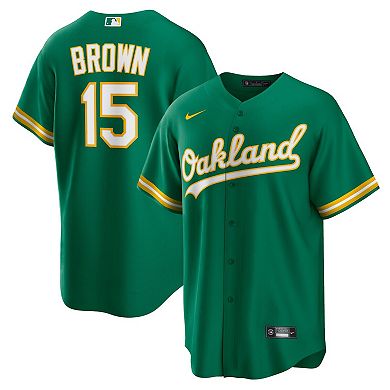 Men's Nike Seth Brown Kelly Green Oakland Athletics Alternate Replica Jersey