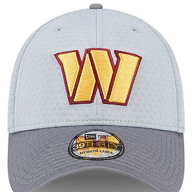 Men's New Era Gray Washington Commanders 2024 NFL Training Camp 39THIRTY Flex Hat