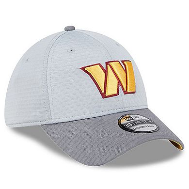 Men's New Era Gray Washington Commanders 2024 NFL Training Camp 39THIRTY Flex Hat