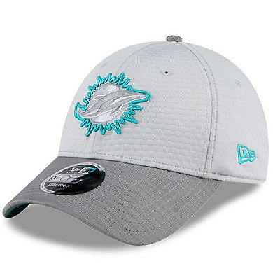 Men's New Era Gray Miami Dolphins 2024 NFL Training Camp 9FORTY Adjustable Hat