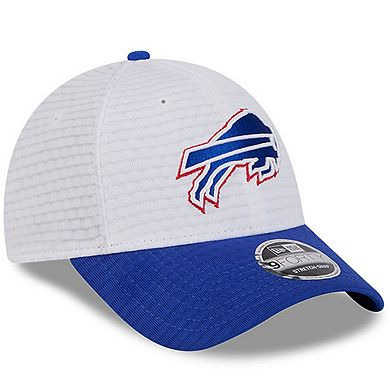 Youth New Era White/Royal Buffalo Bills 2024 NFL Training Camp 9FORTY Adjustable Hat