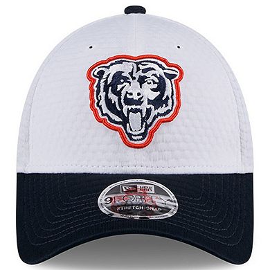 Men's New Era White/Navy Chicago Bears 2024 NFL Training Camp 9FORTY Adjustable Hat