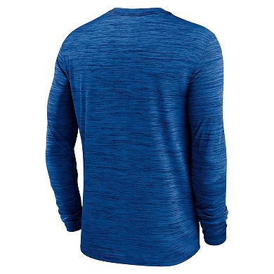 Men's Nike Royal Kentucky Wildcats 2024 Sideline Velocity Performance Long Sleeve T-Shirt