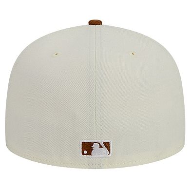 Men's New Era Cream San Diego Padres Chrome Corduroy Visor 59FIFTY Fitted Hat