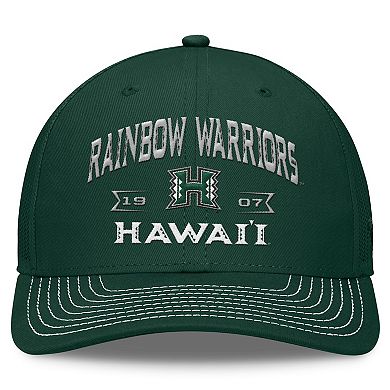 Men's Top of the World Green Hawaii Rainbow Warriors Carson Trucker Adjustable Hat
