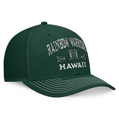 Men's Top of the World Green Hawaii Rainbow Warriors Carson Trucker Adjustable Hat