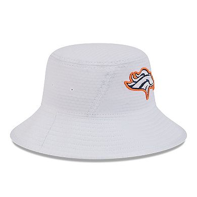 Men's New Era White Denver Broncos 2024 NFL Training Camp Stretch Bucket Hat