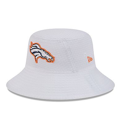 Men's New Era White Denver Broncos 2024 NFL Training Camp Stretch Bucket Hat