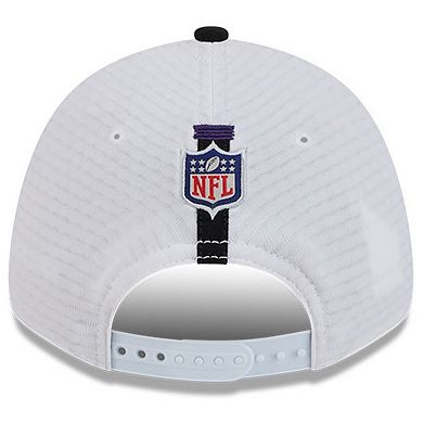 Men's New Era White/Black Baltimore Ravens 2024 NFL Training Camp 9FORTY Adjustable Hat