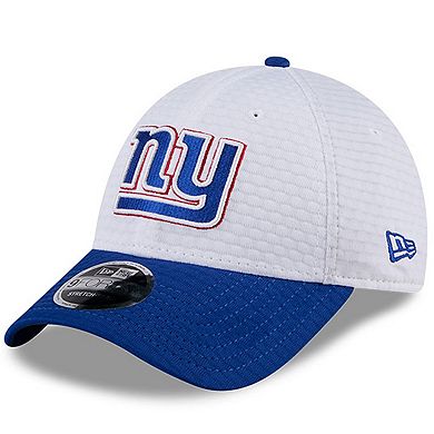Men's New Era White/Royal New York Giants 2024 NFL Training Camp 9FORTY Adjustable Hat