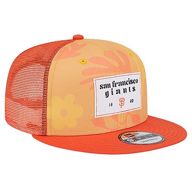 Men's New Era Orange San Francisco Giants Bikini Bottom Trucker 9FIFTY Snapback Hat
