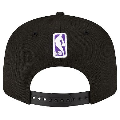 Men's New Era Black Sacramento Kings Official Team Color 9FIFTY Snapback Hat