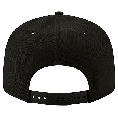 Men's New Era Denver Nuggets Black & White 9FIFTY Snapback Hat