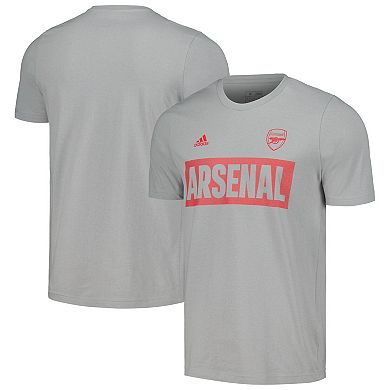 Men's adidas Gray Arsenal Culture Bar T-Shirt
