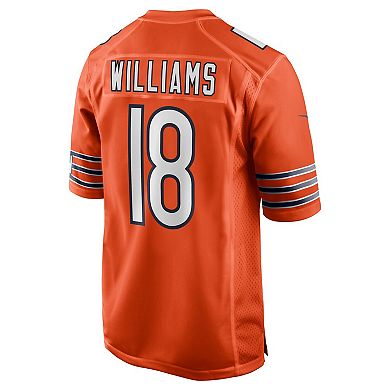 Men's Nike Caleb Williams Orange Chicago Bears Alternate 2024 NFL Draft First Round Pick Player Game Jersey