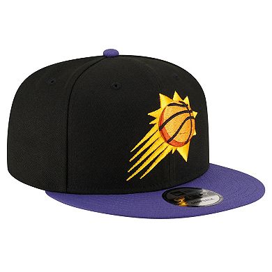 Men's New Era Black/Purple Phoenix Suns Official Team Color 2Tone 9FIFTY Snapback Hat